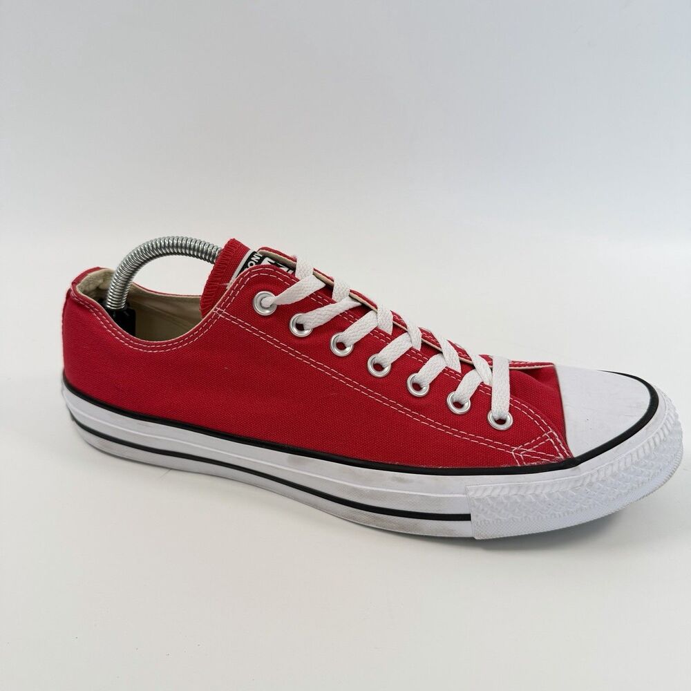Converse Red Low Top Canvas Sneakers
